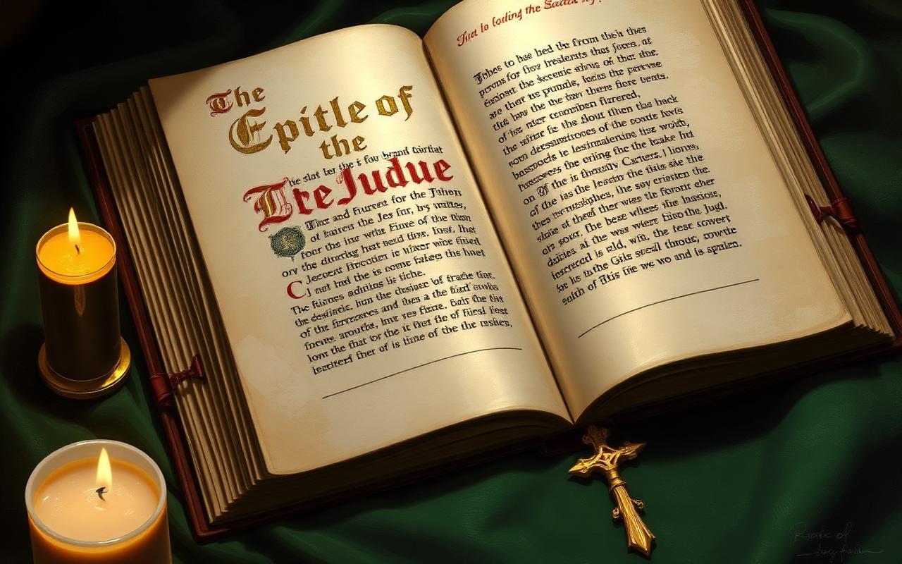 Manuscrit ancien représentant l'Épître de Jude