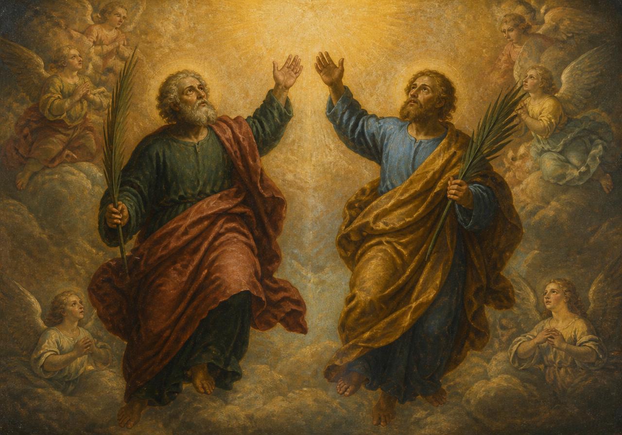 La glorification céleste des saints Simon et Jude, martyrs